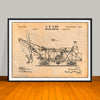 1896 Steam Shovel Patent Print - Unframed