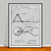 1897 Ice Cream Mold and Disher patent drawing on a gray background, unframed art print.