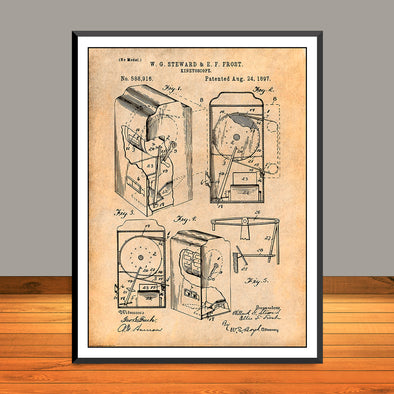 1897 Kinetoscope Patent Print - Unframed