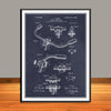 1897 Bicycle Handle Bars Patent Print - Unframed