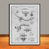 1897 Bicycle Handle Bars Patent Print - Unframed