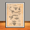 1897 Bicycle Handle Bars Patent Print - Unframed