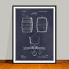 1897 Keg or Barrel Patent Print - Unframed