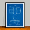 1897 Keg or Barrel Patent Print - Unframed