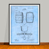 1897 Keg or Barrel Patent Print - Unframed