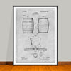 1897 Keg or Barrel Patent Print - Unframed
