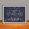 1898 Hunt Tandem Bicycle Patent Print - UNFRAMED
