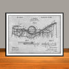 1898 Prescott Roller Coaster Patent Print - UNFRAMED