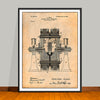 1898 Tesla Electric Circuit Controller Patent Print - UNFRAMED