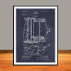 1898 J.A. Burr Lawn Mower Patent Print - UNFRAMED