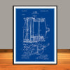 1898 J.A. Burr Lawn Mower Patent Print - UNFRAMED