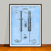 1899 Hypodermic Syringe Patent Print - UNFRAMED