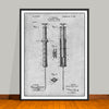 1899 Hypodermic Syringe Patent Print - UNFRAMED