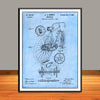 1899 Hentz Bicycle Patent Print - Unframed
