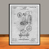 1899 Hentz Bicycle Patent Print - Unframed