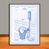 1899 J. B. Rhodes Water Closet Patent Print - UNFRAMED