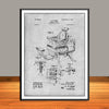 1901 Hieber Antique Barber Chair Patent Print - Unframed