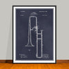 1902 Slide Trombone Patent Print - UNFRAMED