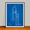 1902 Slide Trombone Patent Print - UNFRAMED
