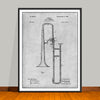 1902 Slide Trombone Patent Print - UNFRAMED