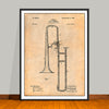 1902 Slide Trombone Patent Print - UNFRAMED
