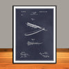 1902 Straight Razor Patent Print - UNFRAMED