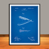 1902 Straight Razor Patent Print - UNFRAMED