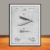1902 Straight Razor Patent Print - UNFRAMED