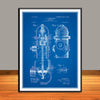 1903 Fire Hydrant Patent Poster Print - UNFRAMED