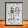 1903 Fire Hydrant Patent Poster Print - UNFRAMED