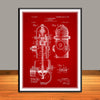 1903 Fire Hydrant Patent Poster Print - UNFRAMED