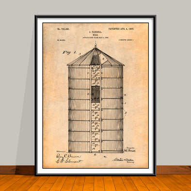 1903 Silo Patent Print - Unframed