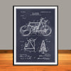 1903 Studdard Motor Bicycle Patent Print - Unframed