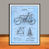 1903 Studdard Motor Bicycle Patent Print - Unframed