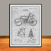1903 Studdard Motor Bicycle Patent Print - Unframed