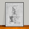 1904 Portable Microscope Patent Print - UNFRAMED