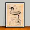 1904 Duck Hunting Decoy Patent Print - Unframed