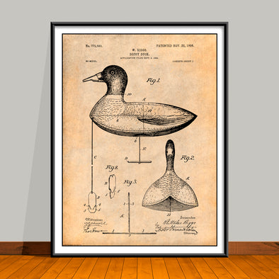1904 Duck Hunting Decoy Patent Print - Unframed