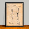 1904 Rowland Folding Hunting Knife Patent Print - Unframed