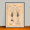 1905 Artificial Fly Fish Hook Patent Print - UNFRAMED