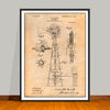 1906 Cassell Windmill Patent Print - Unframed