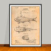 1908 Artificial Bait Patent Print - Unframed
