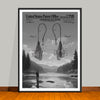Artificial Fly Hook Embellished Patent Art Print, Rustic Fishing Decor - 2 Styles – UNFRAMED