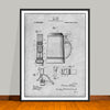 1911 Beer Stein Patent Print - UNFRAMED