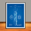 1915 Koken Barber's Pole Patent Print - UNFRAMED