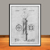 1915 Koken Barber's Pole Patent Print - UNFRAMED