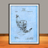 1915 Koken Barber's Chair Patent Print - UNFRAMED