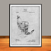 1915 Koken Barber's Chair Patent Print - UNFRAMED