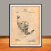 1915 Koken Barber's Chair Patent Print - UNFRAMED
