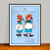 1915 Colorized Raggedy Ann Doll Patent Print - UNFRAMED